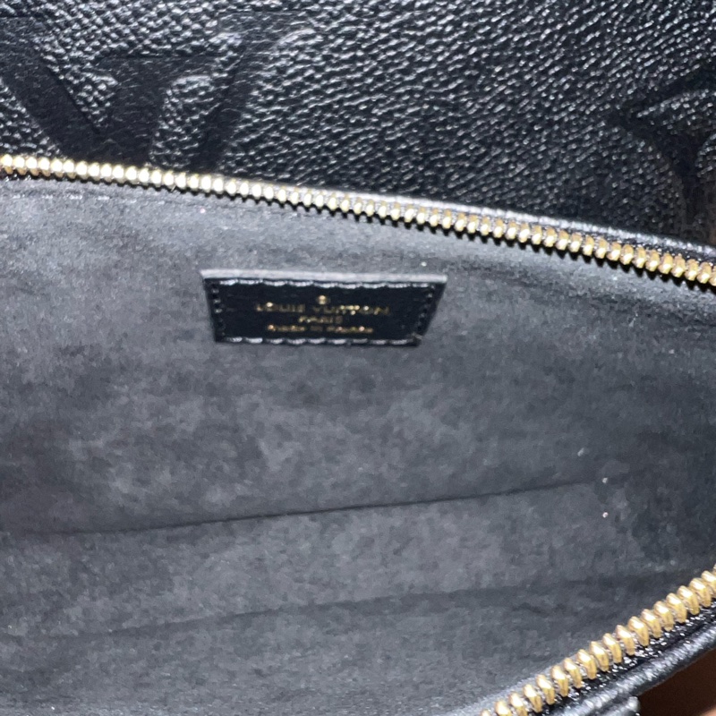 LV黑壓牛皮二合一包-8