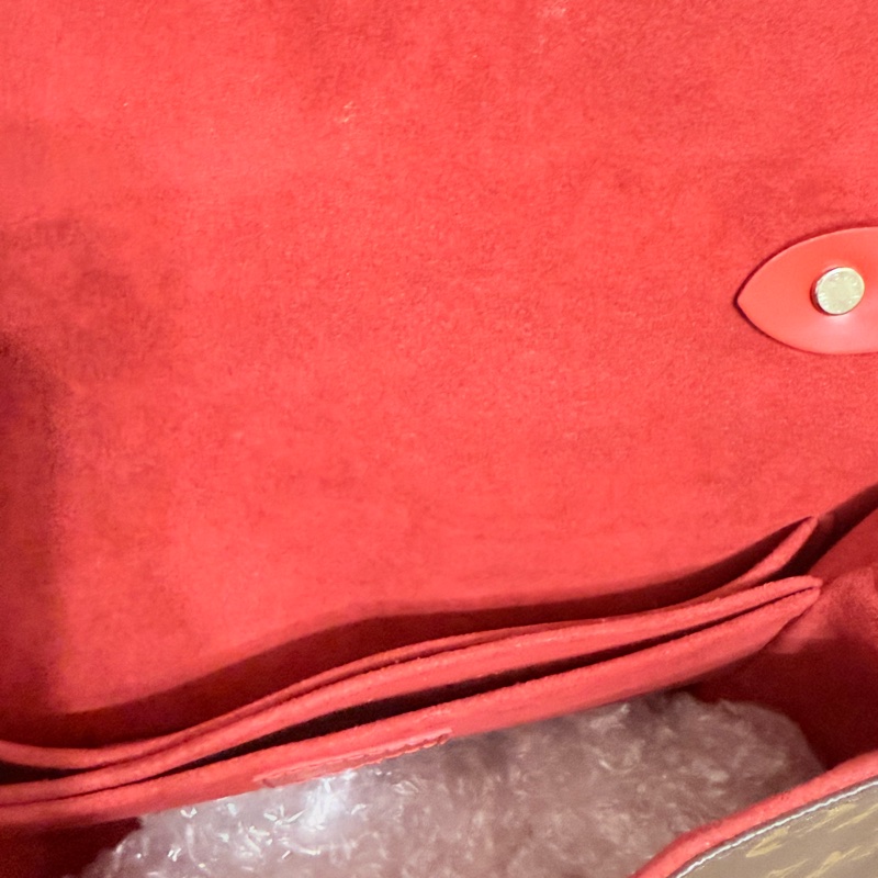 😍近新lv 經典老花拼接水波紋牛皮斜背包😀-20