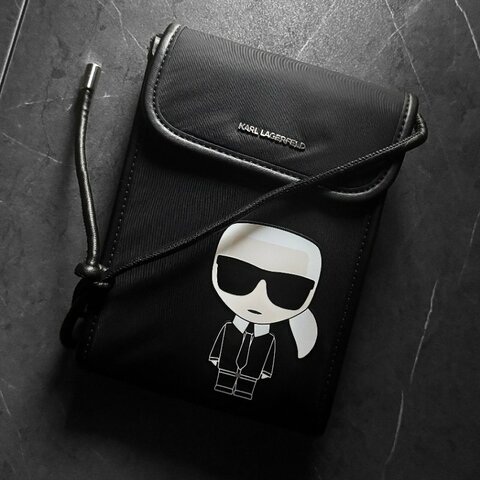 💝 雙11收藏這篇！這款超好搭，拍照、實用都滿分📸【KARL LAGERFELD 卡爾老佛爺】尼龍 單肩挎包 手機包 斜背包