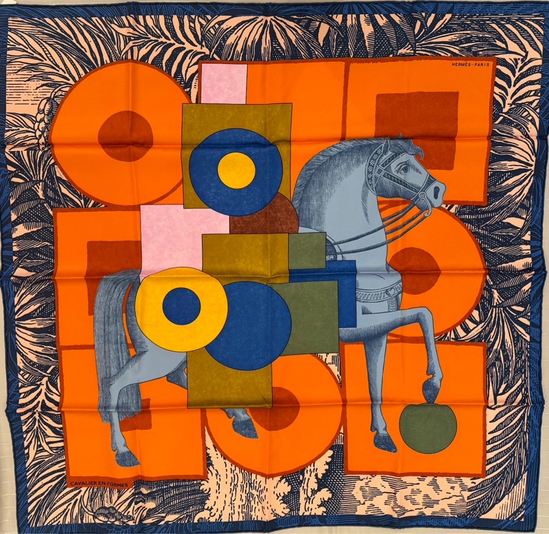 Hermès Cavalier En Formes 90cm 絲巾-6