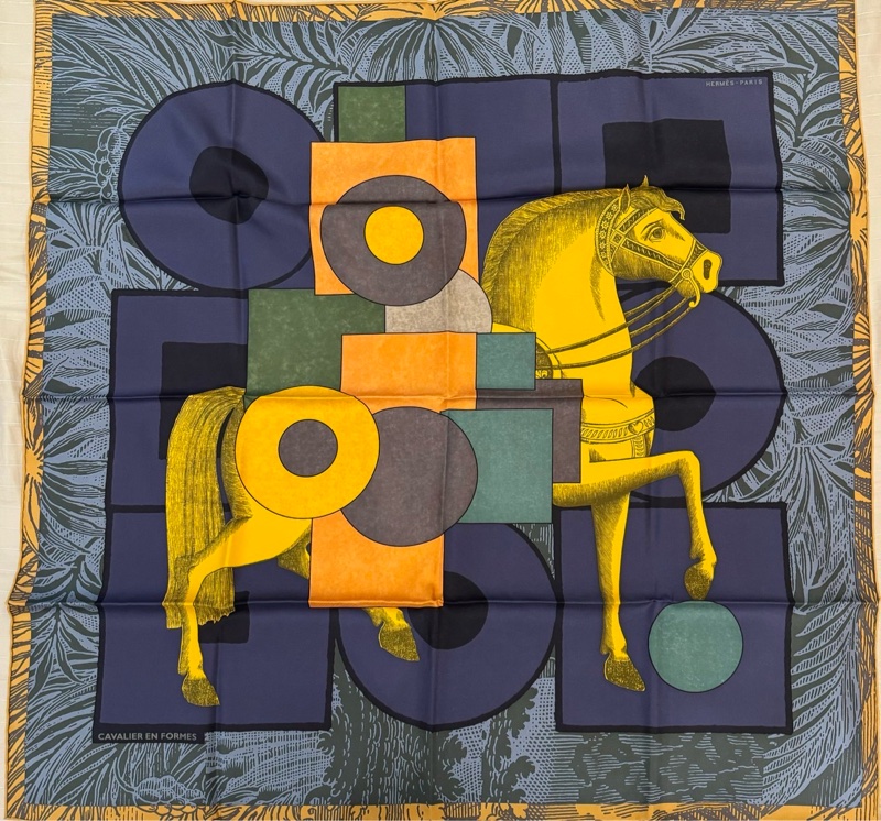 Hermès Cavalier En Formes 90cm 絲巾-8