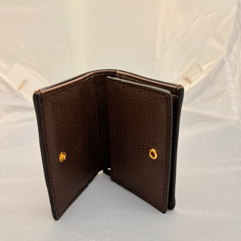 GUCCI GG Ophidia 老花對開短夾（焦糖咖）-4