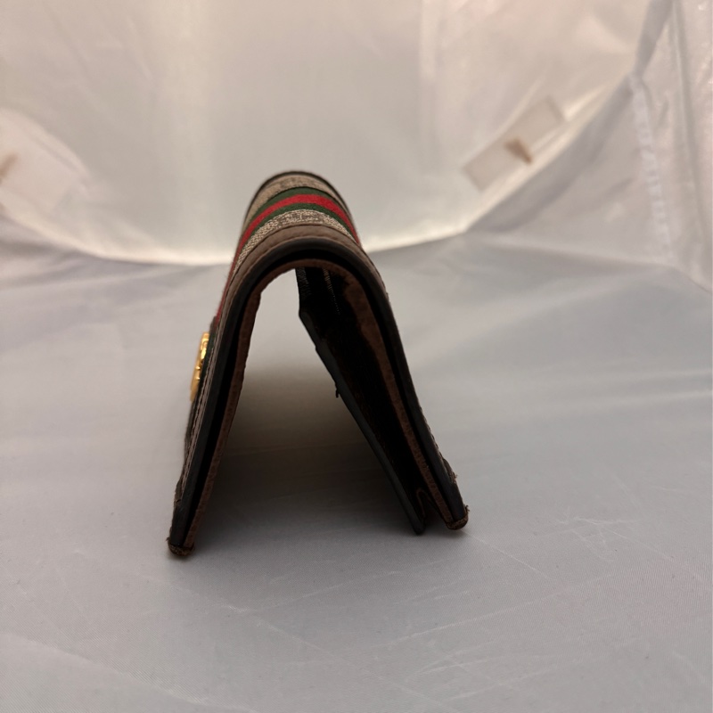 GUCCI GG Ophidia 老花對開短夾（焦糖咖）-8