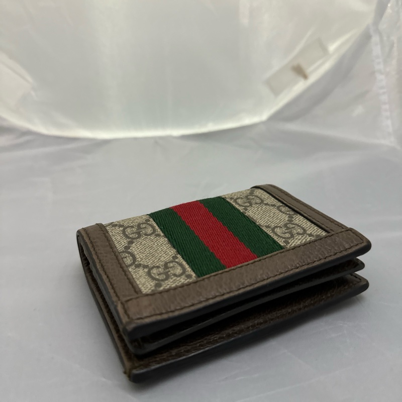 GUCCI GG Ophidia 老花對開短夾（焦糖咖）-9