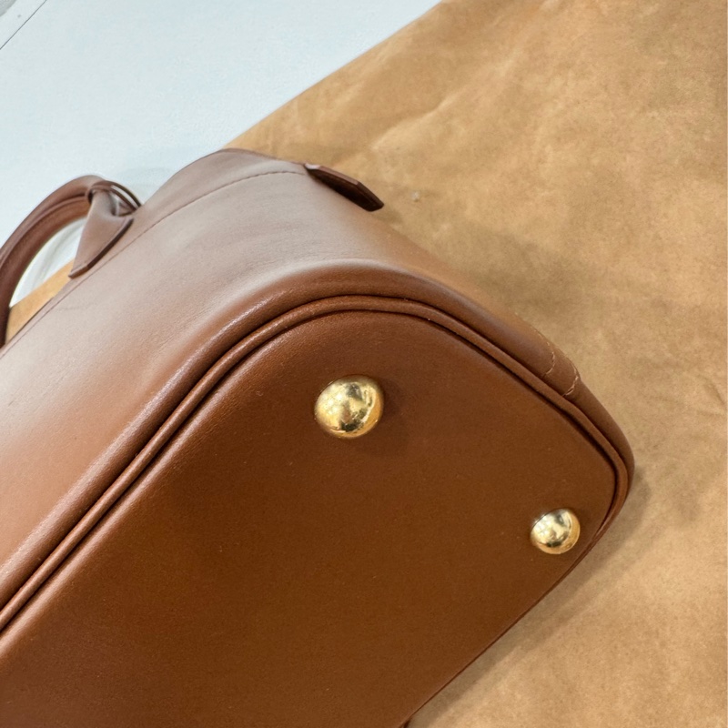 HERMES 愛馬仕 棕色 金棕 31 Bolide 保齡球包 手提包 斜背包 肩背包 側背包-15