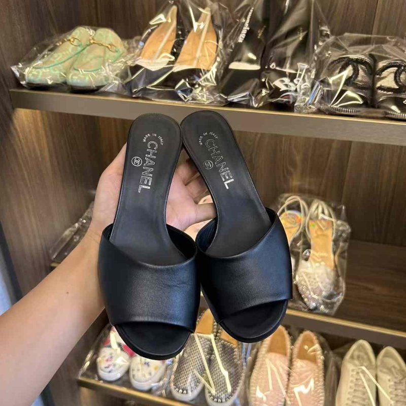 CHANEL珍珠跟拖鞋 尺寸36碼 只穿兩次 小低跟 經典百搭款-0
