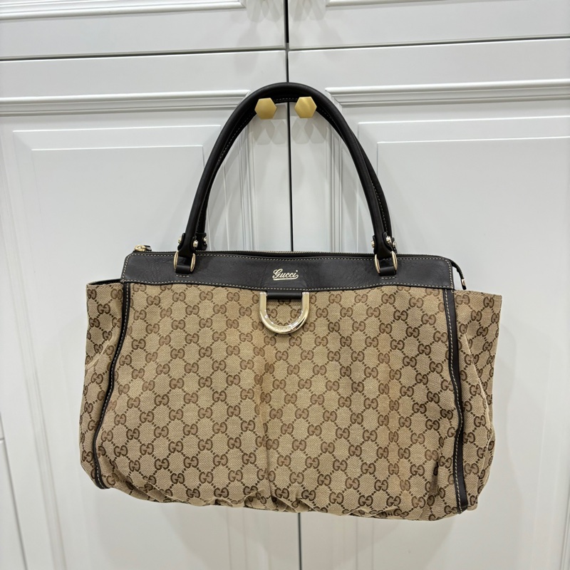 GUCCI 古馳 Abbey系列 GG Canvas 手提包 肩背包-12