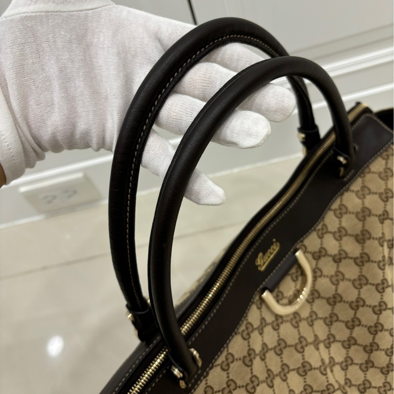 GUCCI 古馳 Abbey系列 GG Canvas 手提包 肩背包-21