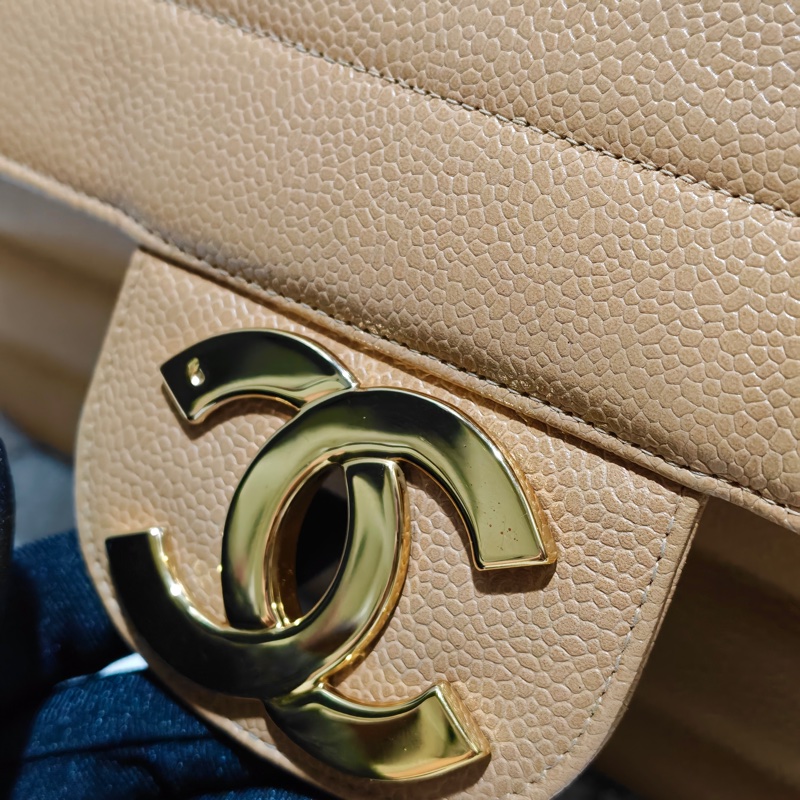 稀少款 ChanelVintage貝嫂包 荔枝牛皮-42