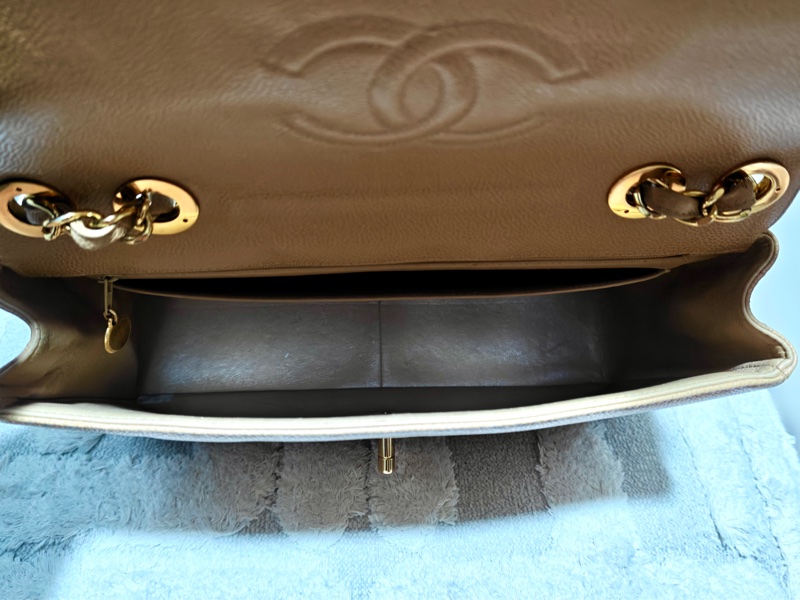 稀少款 ChanelVintage貝嫂包 荔枝牛皮-51