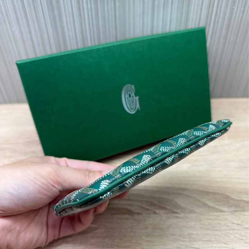 Goyard senat mini 綠色一字萬用零錢包-5