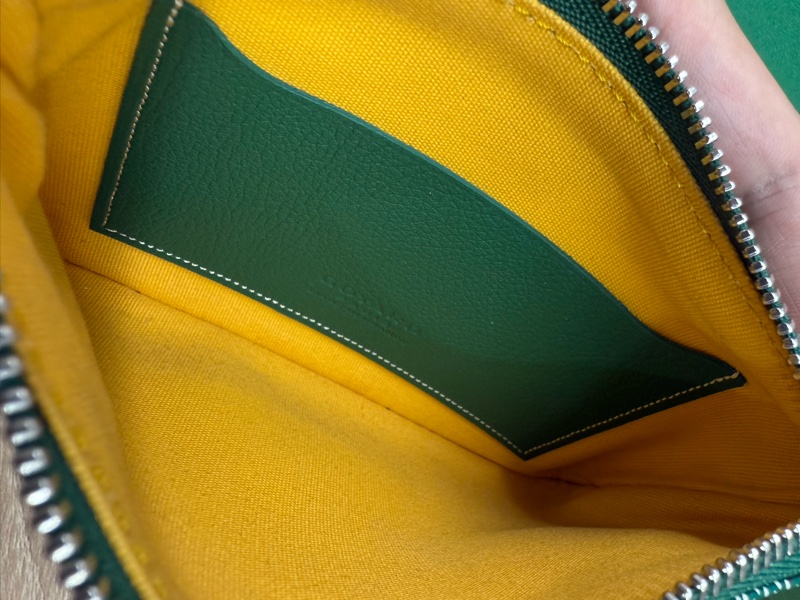 Goyard senat mini 綠色一字萬用零錢包-8