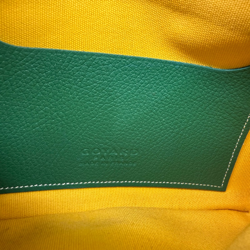 Goyard senat mini 綠色一字萬用零錢包-9