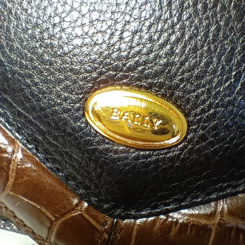 BALLY稀有復古鱷魚壓紋斜背/單肩包-16