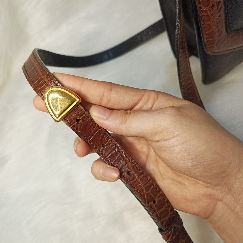 BALLY稀有復古鱷魚壓紋斜背/單肩包-19