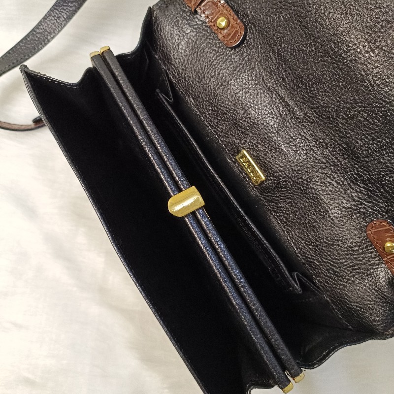 BALLY稀有復古鱷魚壓紋斜背/單肩包-24