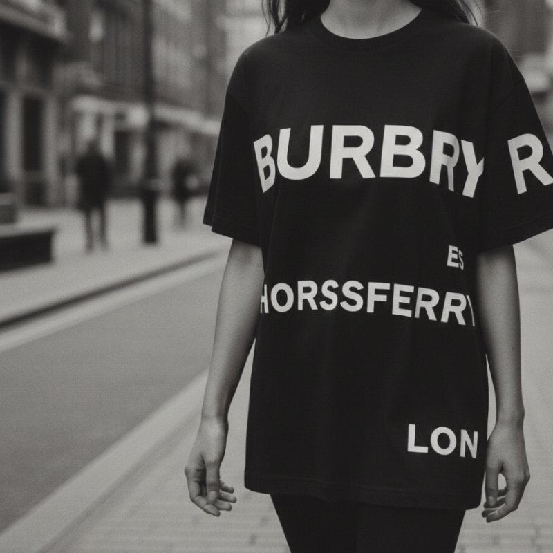 💫 雙11年度回饋・最強優惠登場 💫 【BURBERRY-巴寶莉】Horseferry 印花棉質T恤 黑-0