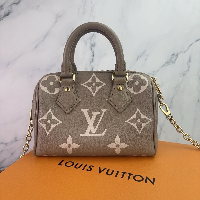 Louis Vuitton 路易威登M46575經典SPEEDY BANDOULIÈRE 20 奶茶波士頓包 晶片款-0
