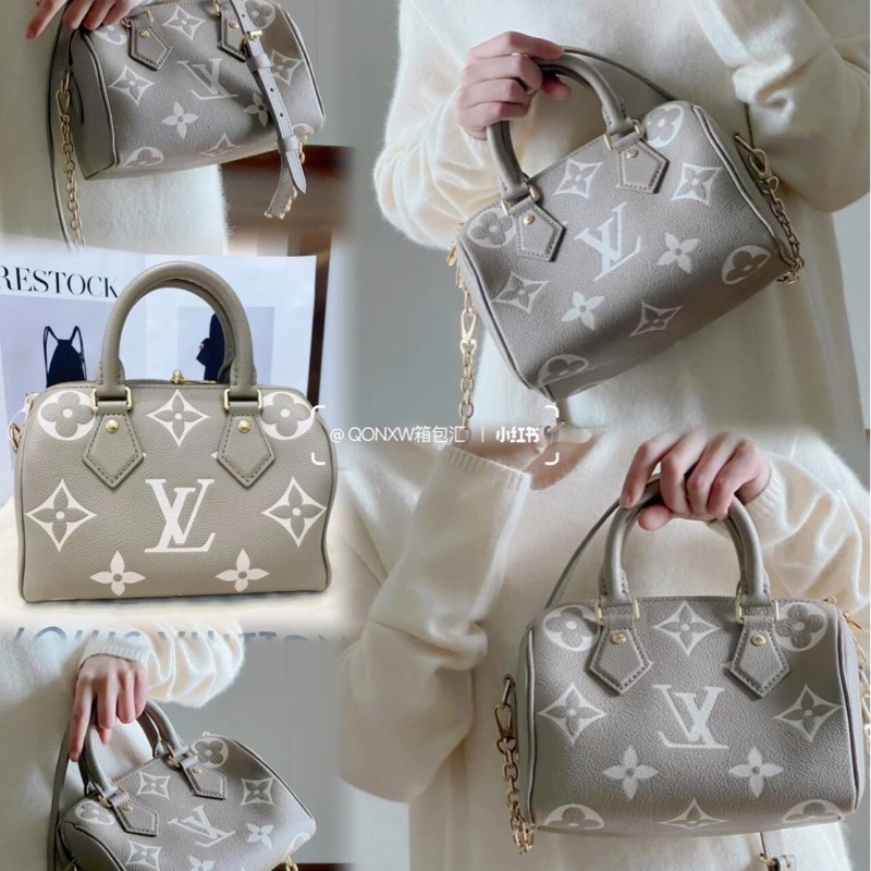 Louis Vuitton 路易威登M46575經典SPEEDY BANDOULIÈRE 20 奶茶波士頓包 晶片款-2