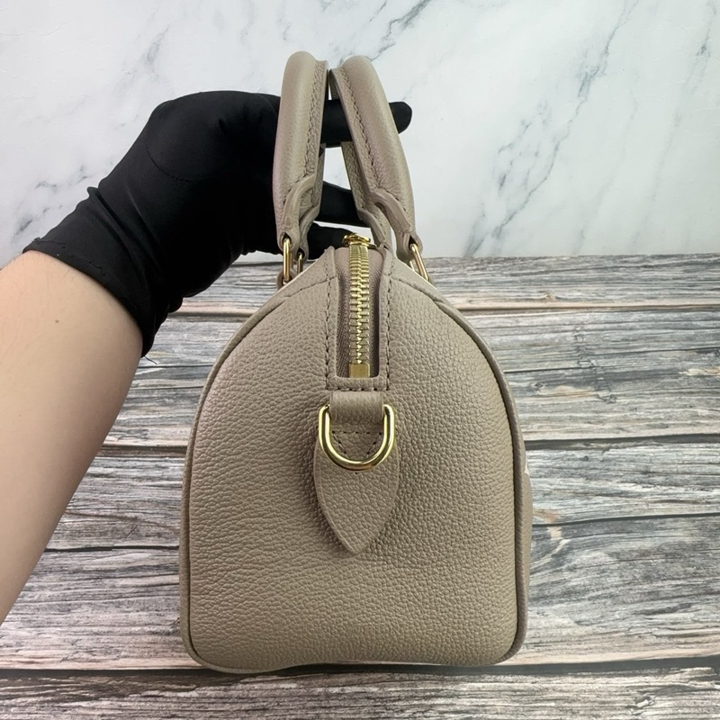 Louis Vuitton 路易威登M46575經典SPEEDY BANDOULIÈRE 20 奶茶波士頓包 晶片款-7