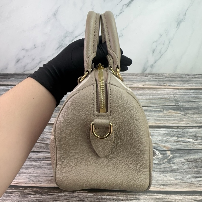 Louis Vuitton 路易威登M46575經典SPEEDY BANDOULIÈRE 20 奶茶波士頓包 晶片款-8