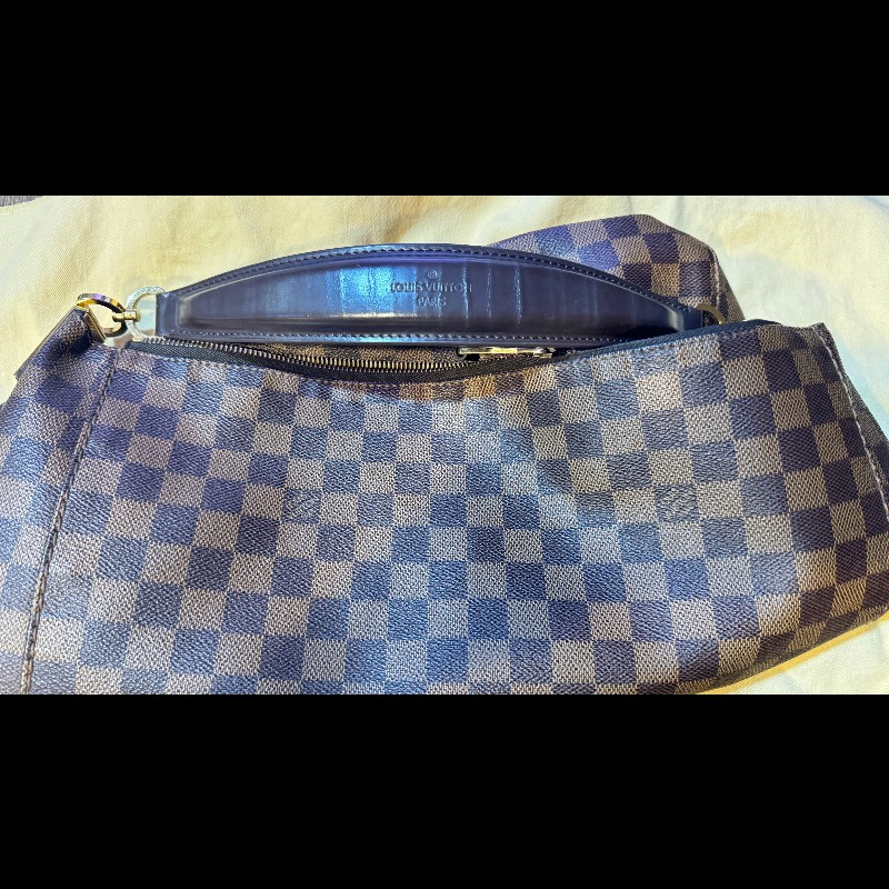 LV 絕版 稀有款 棋格 肩背包-9