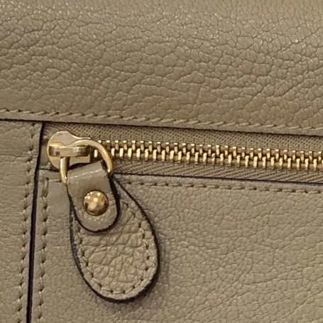 CHLOE 灰 扣式 長夾 皮夾 錢包 皮包 手拿包 零錢包-25