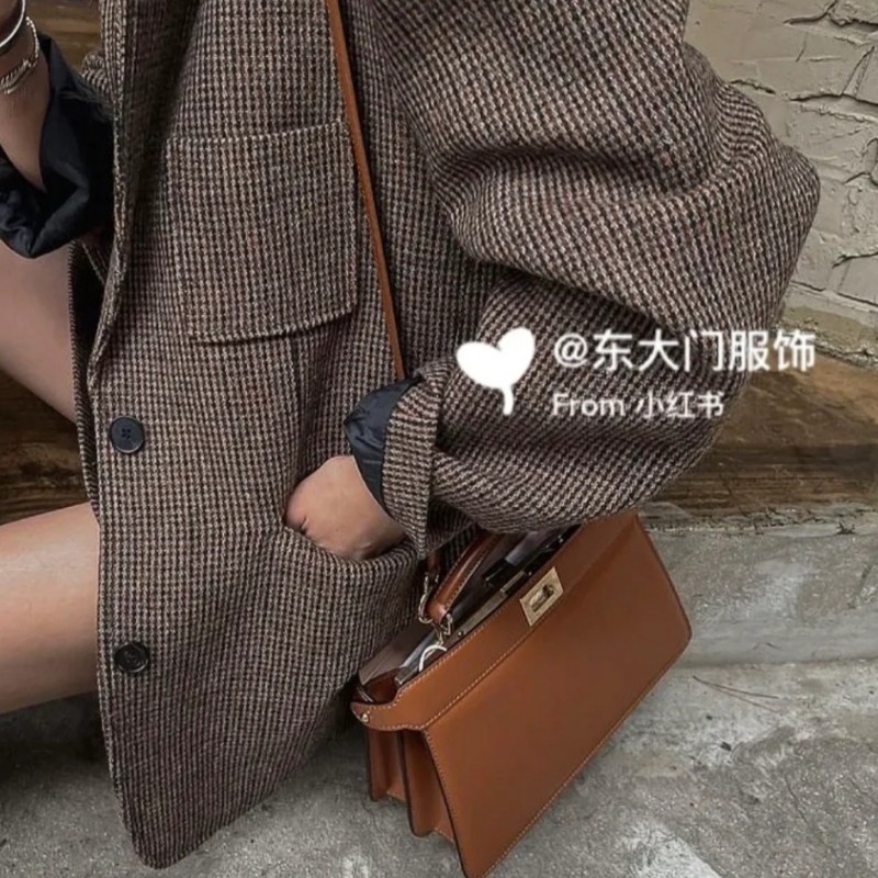 FENDI 芬迪躲貓貓 peekaboo ISeeU 焦糖色 金棕色 手提包 單肩包 斜背包-0