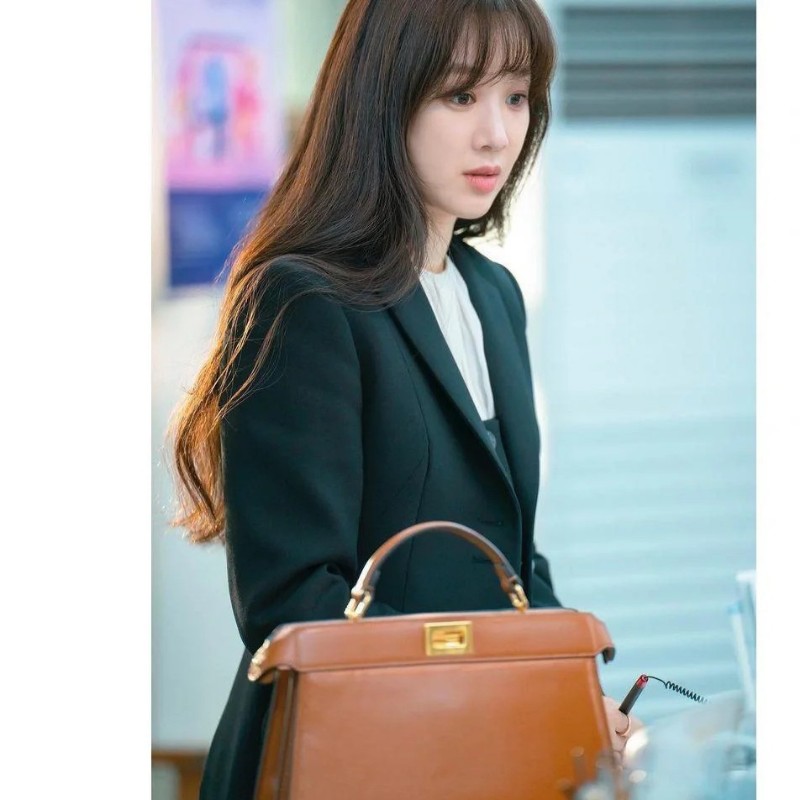 FENDI 芬迪躲貓貓 peekaboo ISeeU 焦糖色 金棕色 手提包 單肩包 斜背包-4