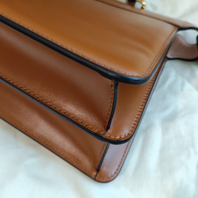 FENDI 芬迪躲貓貓 peekaboo ISeeU 焦糖色 金棕色 手提包 單肩包 斜背包-9