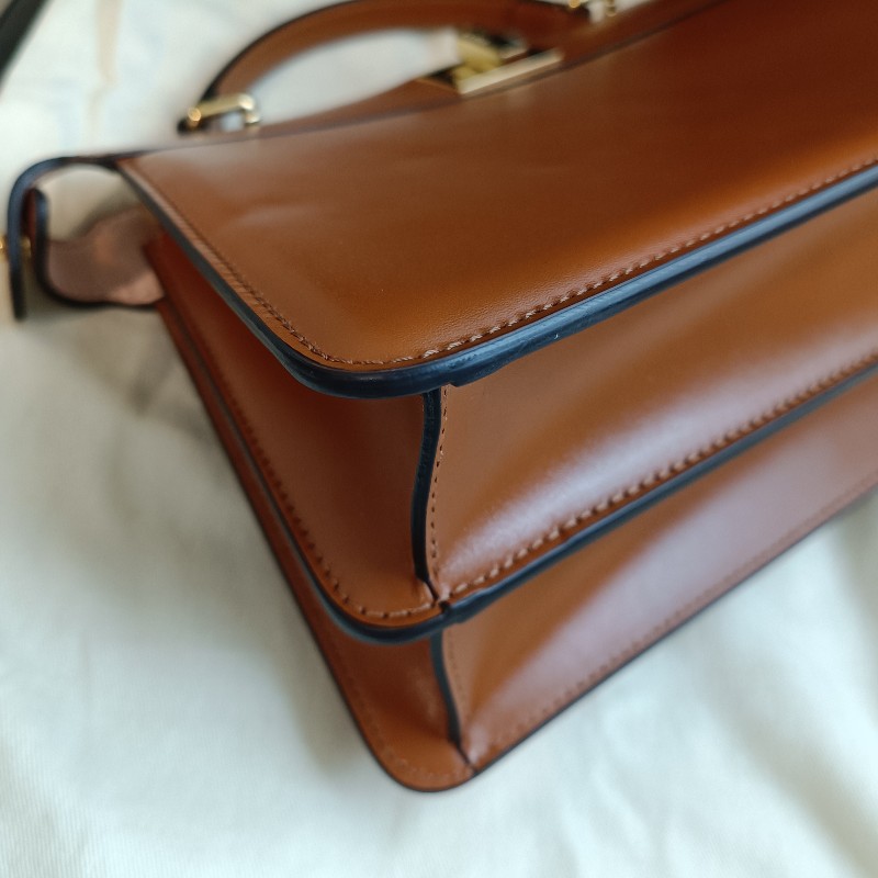 FENDI 芬迪躲貓貓 peekaboo ISeeU 焦糖色 金棕色 手提包 單肩包 斜背包-32