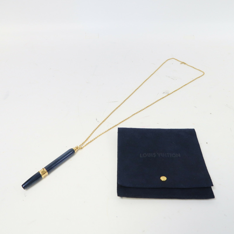LOUIS VUITTON 【激減優惠】PVD鈦金屬/18K黃金Les Gastons Vuitton Designer吊飾藍色/金色-8
