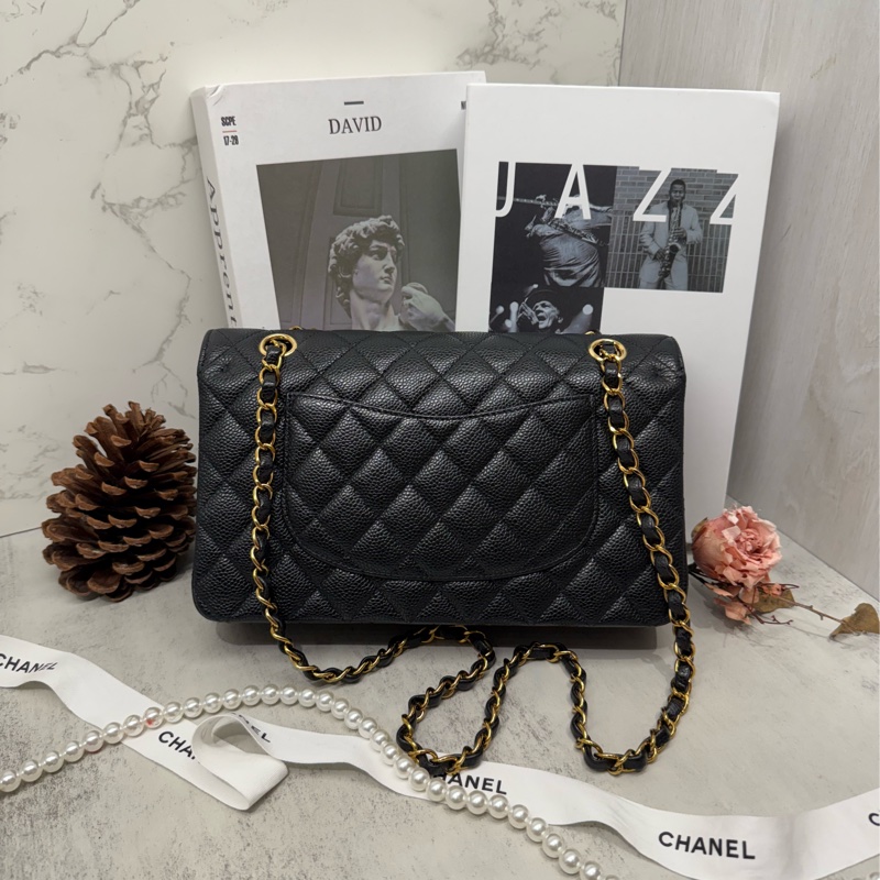 🖤✨Chanel 香奈兒|Coco 荔枝 CF 25 Classic Flap 黑金牛 新片款✨🖤-1