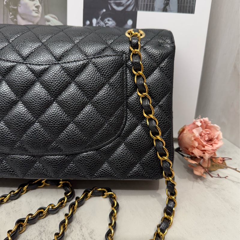 🖤✨Chanel 香奈兒|Coco 荔枝 CF 25 Classic Flap 黑金牛 新片款✨🖤-3