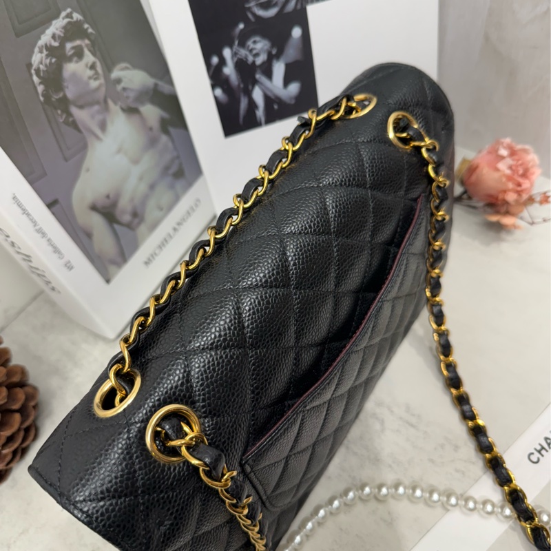 🖤✨Chanel 香奈兒|Coco 荔枝 CF 25 Classic Flap 黑金牛 新片款✨🖤-19