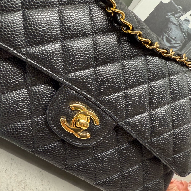 🖤✨Chanel 香奈兒|Coco 荔枝 CF 25 Classic Flap 黑金牛 新片款✨🖤-22