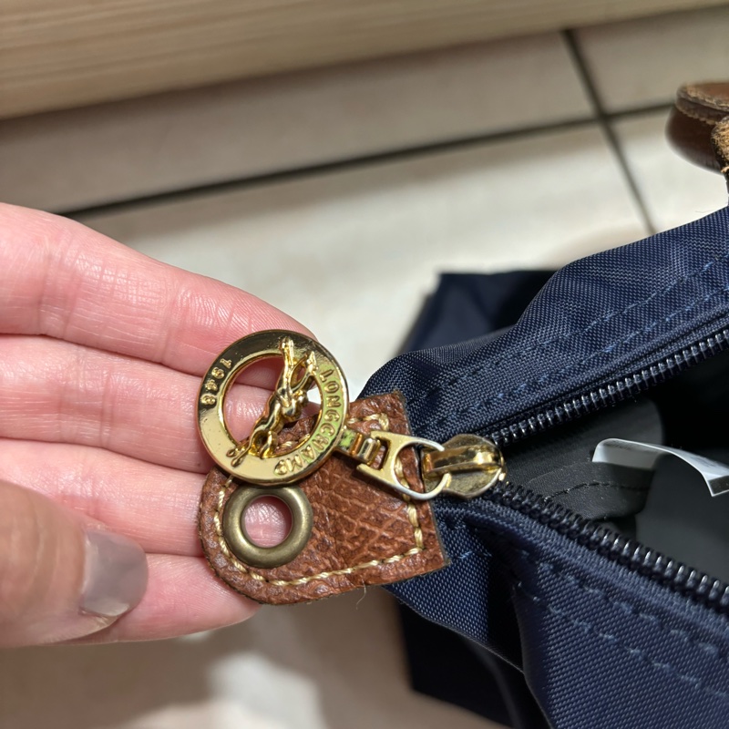 Longchamp Le pliage 肩背包S號 海軍藍 斜背包 側背包 水餃包-3