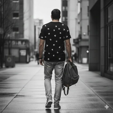 ‼️雙11限時優惠‼️ 【MCQ】滿版刺繡小燕子印花T恤