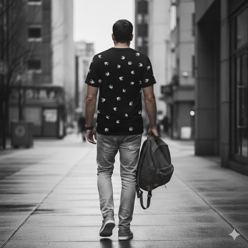 ‼️雙11限時優惠‼️ 【MCQ】滿版刺繡小燕子印花T恤-0