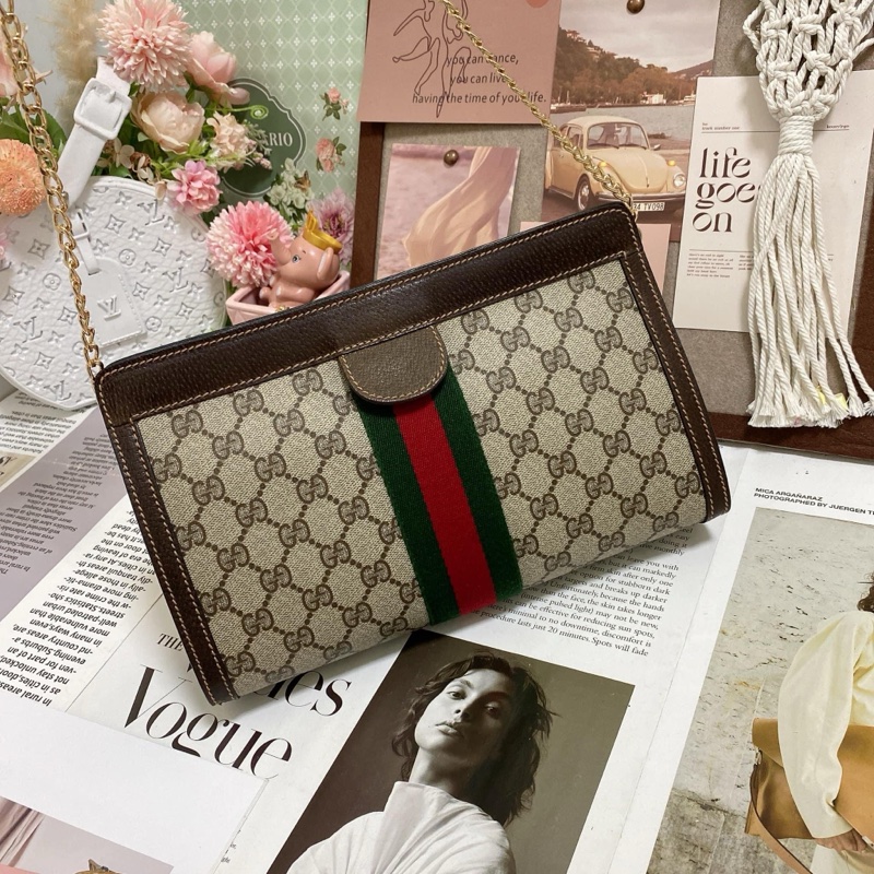 【GUCCI古馳】經典Ophidia系列GG 手拿包-0