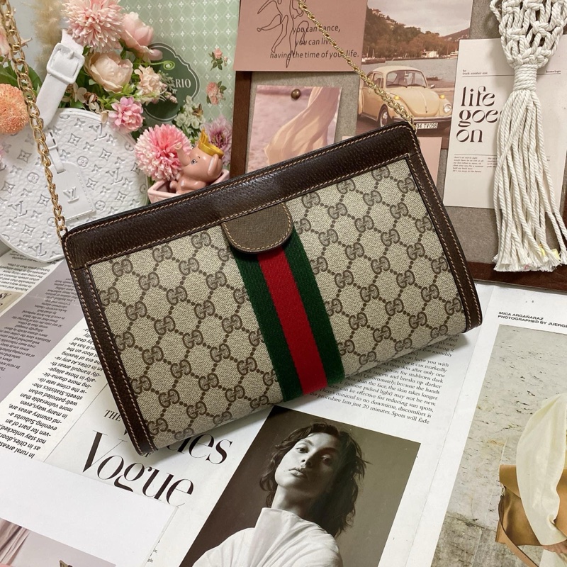 【GUCCI古馳】經典Ophidia系列GG 手拿包-1
