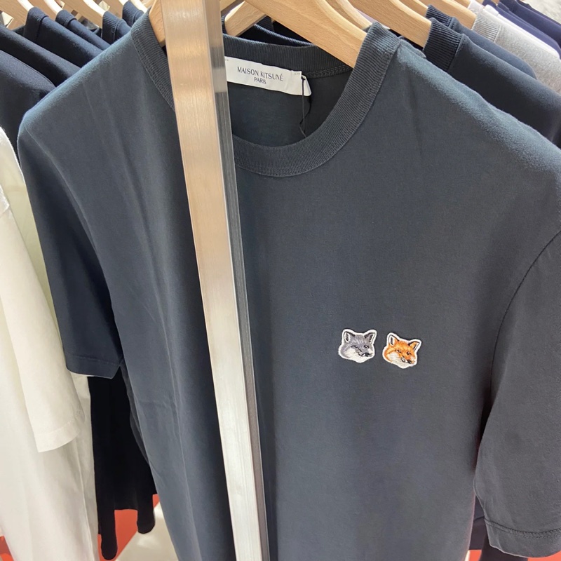 Maison Kitsune 小狐狸🦊 DOUBLE FOX HEAD PATCH CLASSIC TEE-SHIRT-3