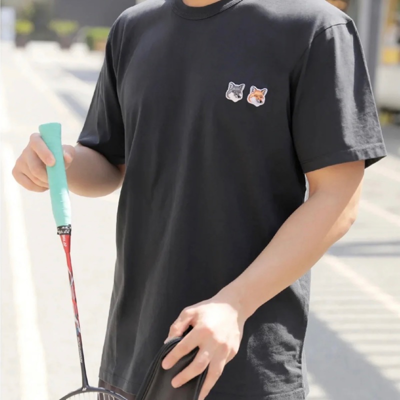 Maison Kitsune 小狐狸🦊 DOUBLE FOX HEAD PATCH CLASSIC TEE-SHIRT-6