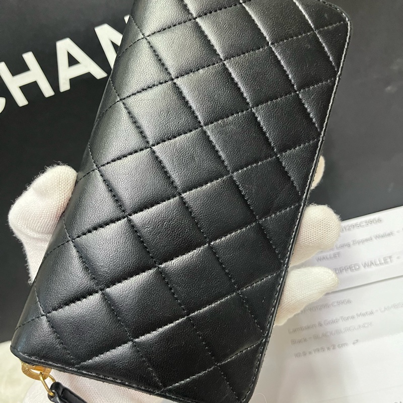 Chanel經典黑金拉鍊長夾-32