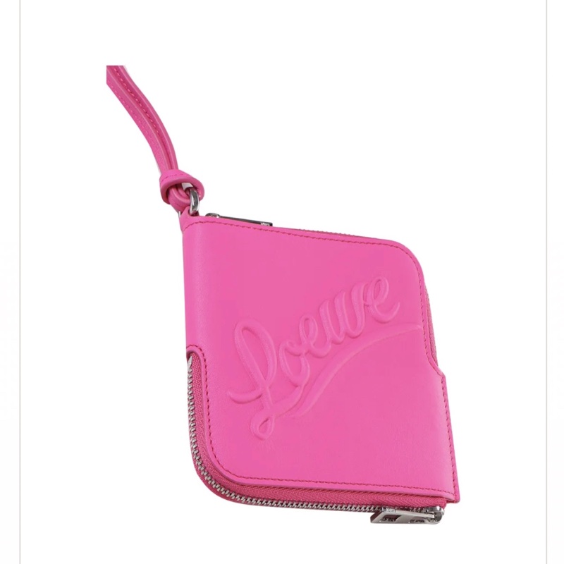 loewe paula's ibiza 螢光粉 短夾-3