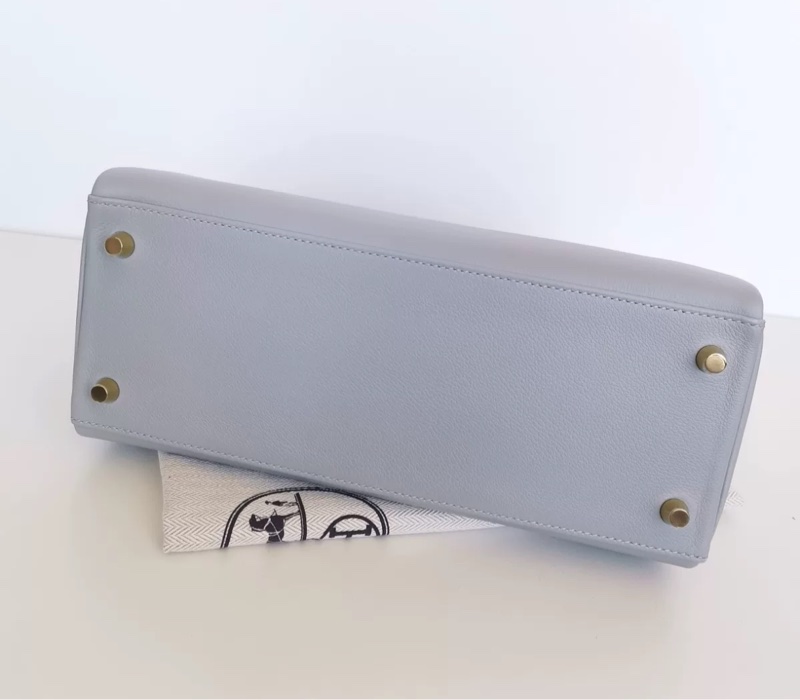 愛馬仕kelly28 冰川藍 金扣 stamp Z-3