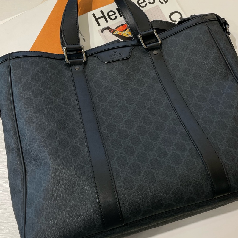 ▪️富貴選物FUGUEI▪️GUCCI 黑老花男士公文包-0