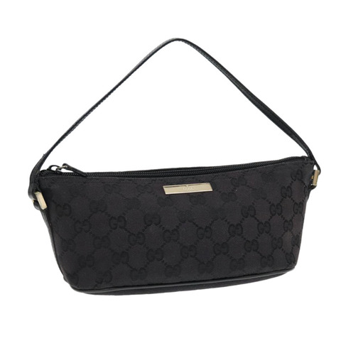 GUCCI GG 帆布配件袋黑銀 039 1103 2123 正品 ki4985