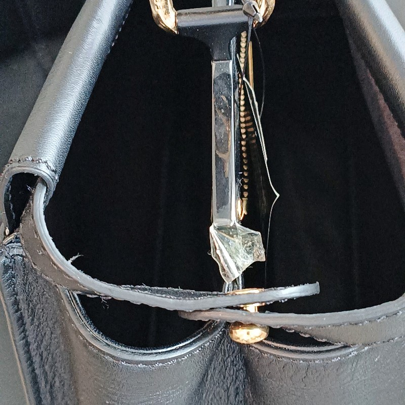 FENDI 芬迪 躲貓貓 peekaboo 黑色 金扣 手提包 肩背包-21