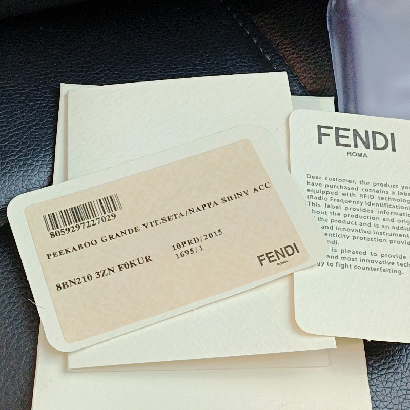 FENDI 芬迪 躲貓貓 peekaboo 黑色 金扣 手提包 肩背包-27